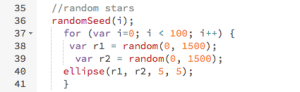 Code : Randomizing Stars